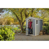 Keter Manor 4 ft. W x 6 ft. D Vertical Resin Outdoor Storage Shed Ideal For Patio Installation Included image 9