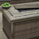 Newcastle 6-Piece Patio Deep Seating Set with Fire Pit – Smoke – Member’s Mark image 2