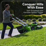 Greenworks 60V 21″ Self Propelled Lawn Mower with (1) 8.0 Ah Battery & Rapid Charger 2546402 image 1