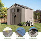 Lifetime 8 Ft x 7.5 Ft Outdoor Storage Shed image 24