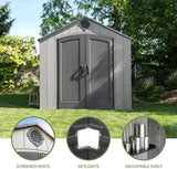 Lifetime Outdoor Storage Shed, 8 x 10 Foot, Grays image 2