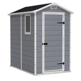 Keter Manor 4 ft. W x 6 ft. D Vertical Resin Outdoor Storage Shed Ideal For Patio Installation Included image 0