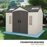 Lifetime Lockable Polyethylene Outdoor Storage Shed, 10′ x 8′, Tan & Browns (60005) image 0