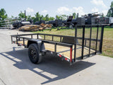 5×12 Powder Coated Dovetail Utility Trailer 3500lb Axle image 3