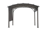 Pergola, Outdoor Steel Arched Pergola with Adjustable Canopy image 1