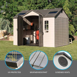 Lifetime 10′ x 8′ Outdoor Storage Shed with Carriage Doors Foundation and Installation Included. image 1