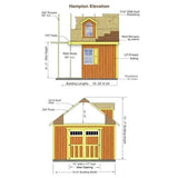 Best barns Hampton 12×24 Wood Storage Shed Kit Installation Included image 7