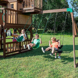 Backyard Discovery Skyfort III Cedar Swing Set w/ Tube Slide – DIY image 2