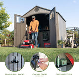 Lifetime 8 Ft x 7.5 Ft Outdoor Storage Shed image 26