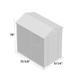 Keter Manor 4 ft. W x 6 ft. D Vertical Resin Outdoor Storage Shed Ideal For Patio image 13