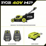 RYOBI 40v Hp brushless 21″ self-propelled AWD dual-blade mower kit image 2