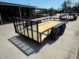 6’4″ x 14 Utility Trailer Powder Coated Dovetail (2) 3500 Axles 7k GVWR image 11