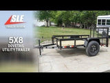 5×8 Powder Coated Dovetail Utility Trailer Single 3,500lb Axle image 11