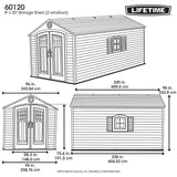 D Plastic Storage Shed 8 ft. W x 20 ft image 1