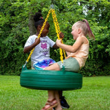 Pioneer Peak Swing Set with Clatter Bridge and Tire Swing image 12