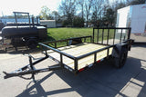 6′ 4″ x 10 Utility Trailer Dovetail Powder Coated With Gate 3,500lb Axle image 3