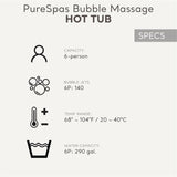 Intex: PureSpa: Sahara Tan Inflatable Hot Tub Set – 6 Person – 85″ Round Outdoor Heated Bubble Spa, Jet Massage, Cover, Hard Water Treatment System image 5