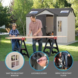 Side 10 ft. W x 8 ft. D Plastic Storage Shed image 8