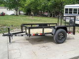 5×8 Powder Coated Dovetail Utility Trailer Single 3,500lb Axle image 1