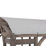 SummerCove 10 ft. x 14 ft. Light Gray Cedar Frame Arched Pergola with Shelves image 10