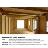 Best barns Hampton 12×16 Wood Storage Shed Kit Installation Included image 2