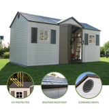 Lifetime Storage Shed: lifetime Garden Building Shed – 15′ X 8′ – Gray image 2