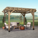 12×10 Fairhaven Pergola, Rustic Finish image 0