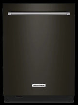KitchenAid – Top Control Built-In Dishwasher with Stainless Steel Tub, FreeFlex Third Rack, 44dBA – Black stainless steel image 0