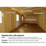 Best barns 12-ft x 20-ft Arlington with Floor Gable Engineered Storage Shed Installation Included image 5