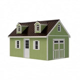 Hampton 12 ft. W x 16 ft. D Wood Storage Shed Kit with Floor (192 Sq. ft.) Installtion Included image 5