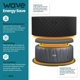 Wave Atlantic 4-Person Round inflatable Hot Tub with integrated Heater and Aquajet Massage System image 4