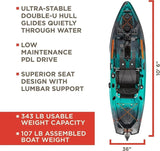Old Town Sportsman PDL 106 Pedal Fishing Kayak image 2