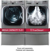 LG – 5.2 Cu. Ft. High Efficiency Front-Load Washer with Steam and TurboWash Technology – Graphite steel image 3