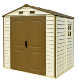 DuraMax 8ft x 6ft Storeall Vinyl Shed with Foundation Kit and window image 1