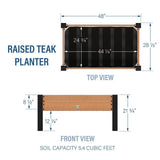 Raised planter 100% authentic teak wood image 5