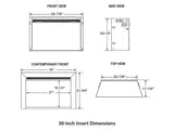 SimpliFire 30-In Electric Fireplace Insert with LED Flame and Multi-Color Ember Bed image 13